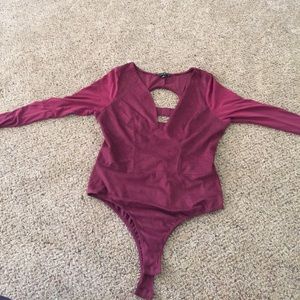 Maroon bodysuit