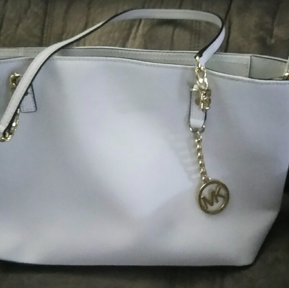 White mk tote bag