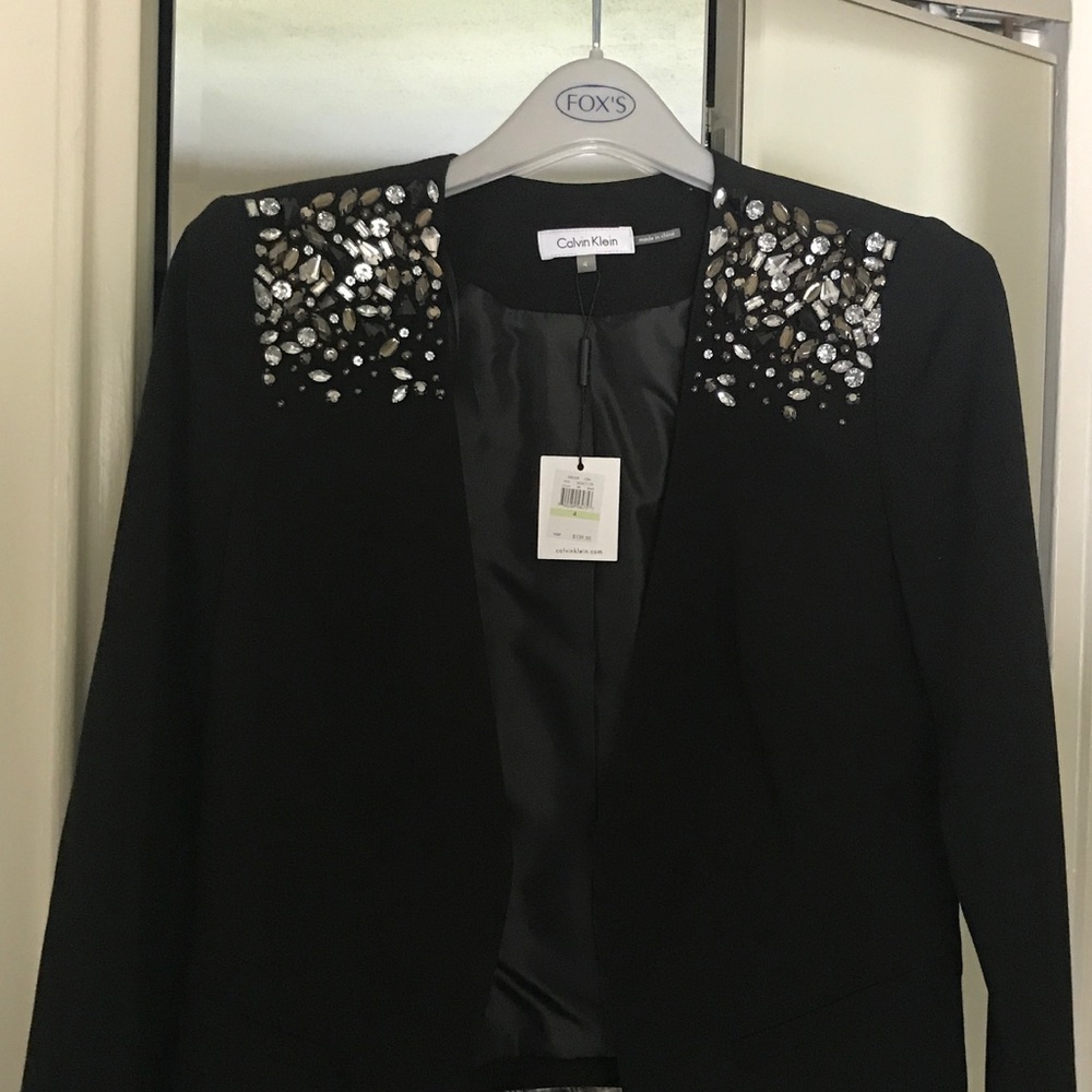 NWT Calvin Klein Jewel Accented Blazer size 4