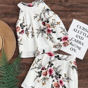 Two piece floral outfit