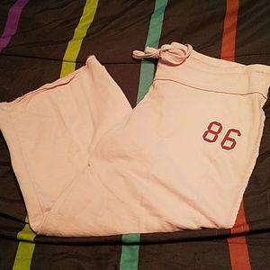 Pink Victoria's secret capri pants