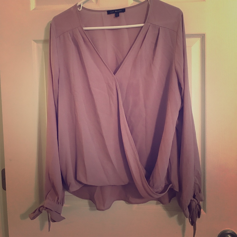 Lilac Wrap Blouse