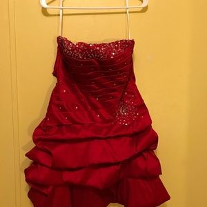 Red ball dress