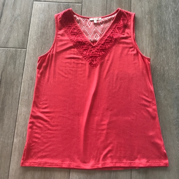 Skies Are Blue Tops - Reddish Orange Tank Skies Are Blue Tops - Reddish Orange Tank