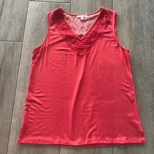 Skies Are Blue Tops - Reddish Orange Tank Skies Are Blue Tops - Reddish Orange Tank