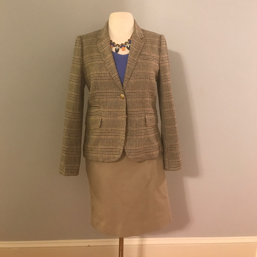 JCrew plaid blazer