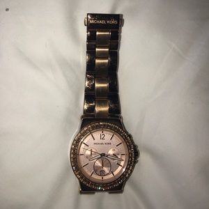 Large Michael Kors rose gold watch