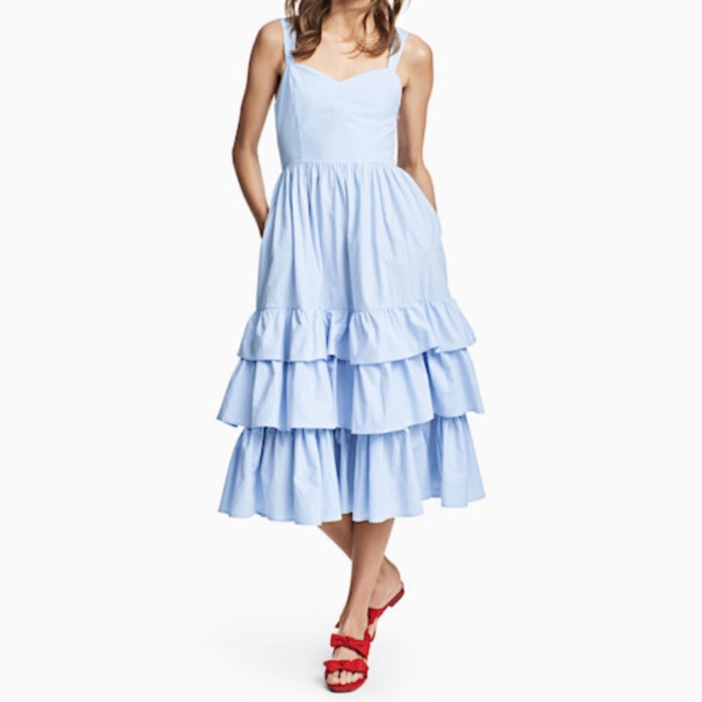 Sold out! H&M blue ruffle dress