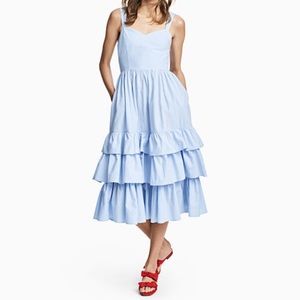 Sold out! H&M blue ruffle dress