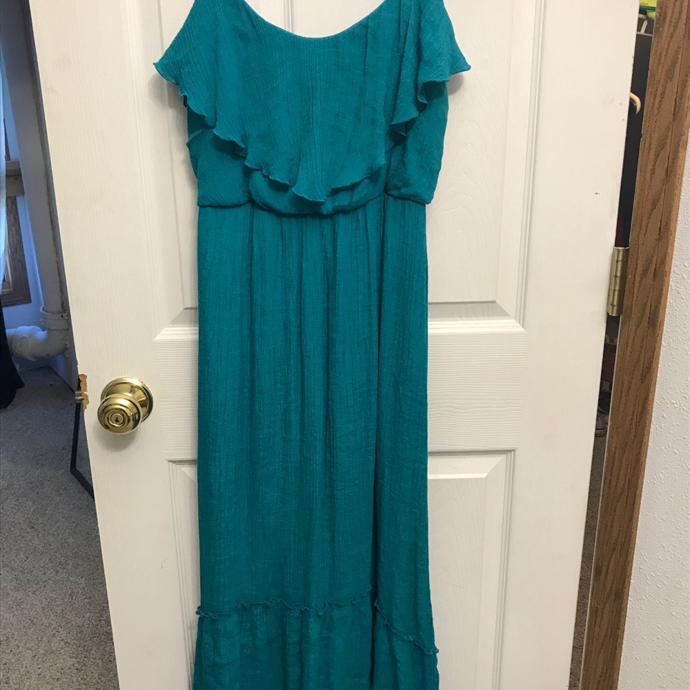 Teal dress. Barely worn.