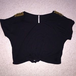 Black shorts sleeve top