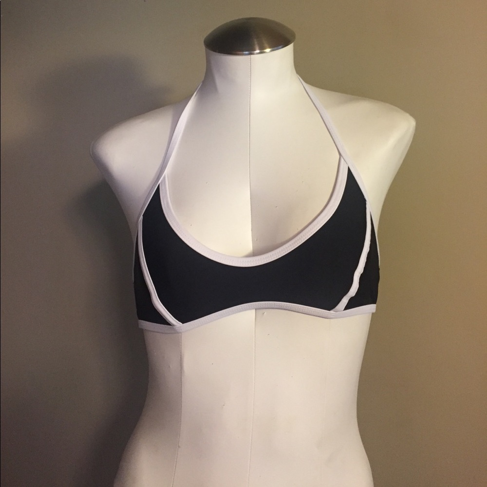Black and white swimsuit top
