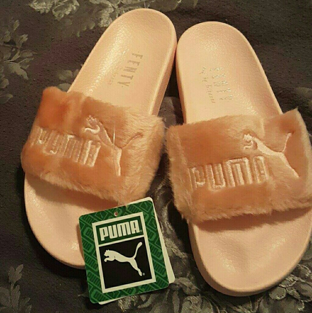Fenty Puma by Rihanna 'Leadcat  Faux Fur Sandal