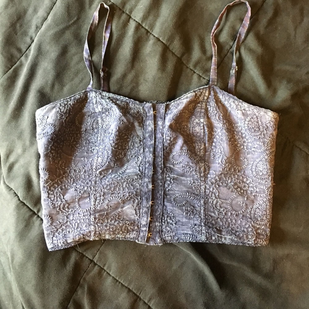 Navy blue crop top. Worn once