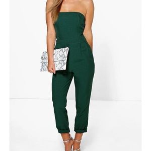 Boohoo Petite Grace Bandeau Tailored Jumpsuit