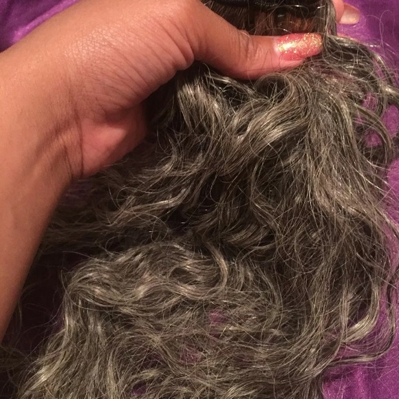 Gray curly Bundle
