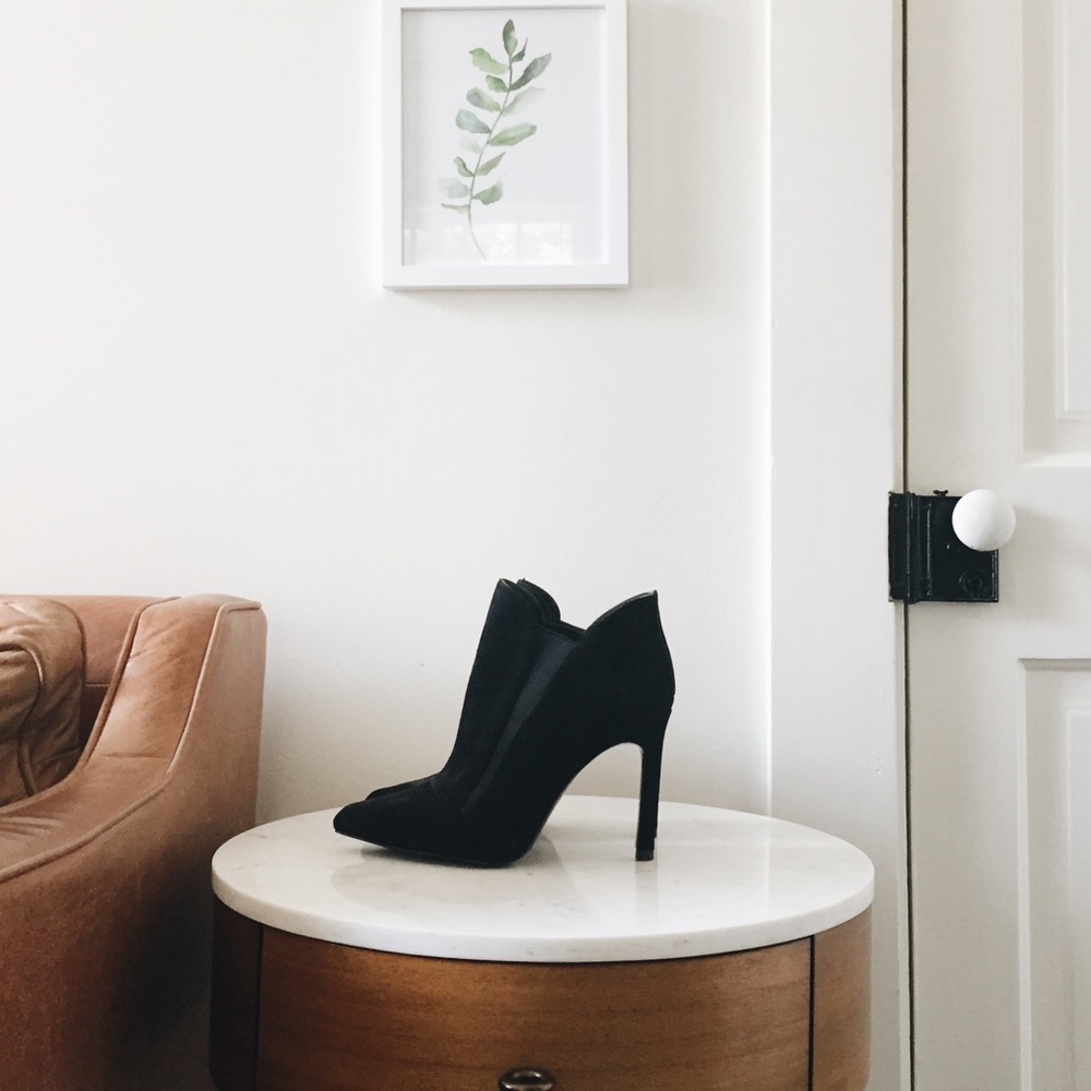 Zara Black High Heel Ankle Boot