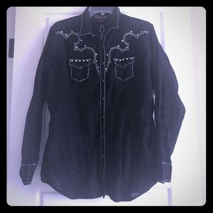 Black Ariat Western Snap Shirt