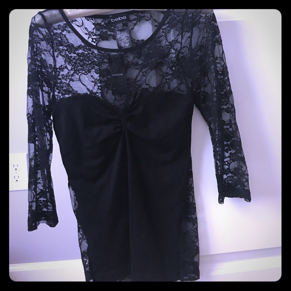 Bebe black lace top 🍦