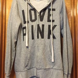 VS grey zip up hoodie