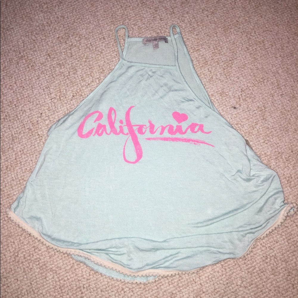 Turquoise California crop top