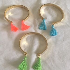 Set of (3) Lilly Pulitzer Tassel Bangles