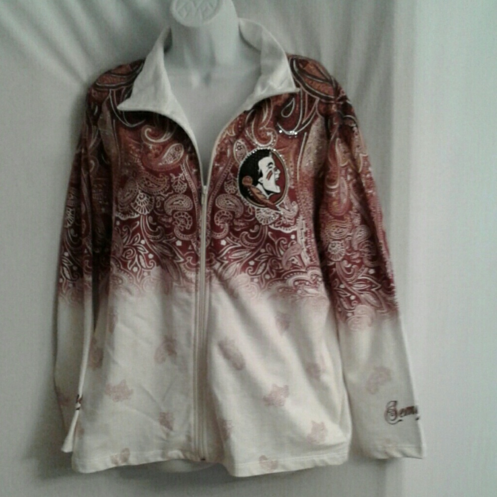FSU full zip Seminoles utility jacket sz L