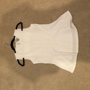 White peplum top