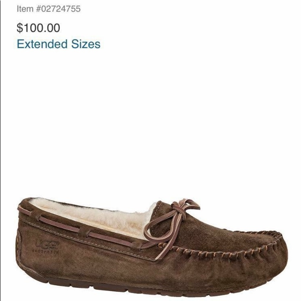 UGG Dakota Moccasin Leather Lace & Bow Slippers