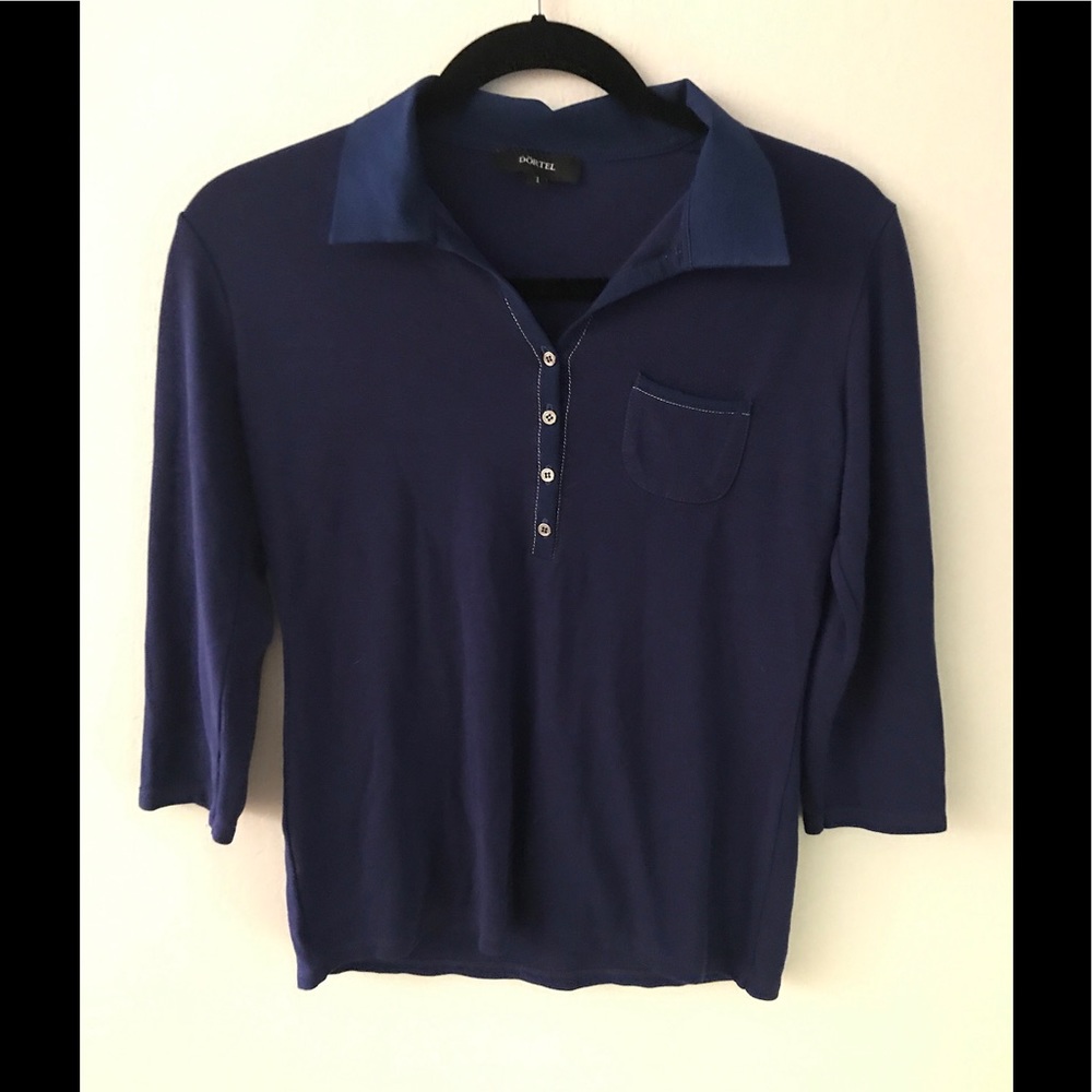 FREE W/$20+ PURCHASE Cute & Stretchy Navy Blue Top