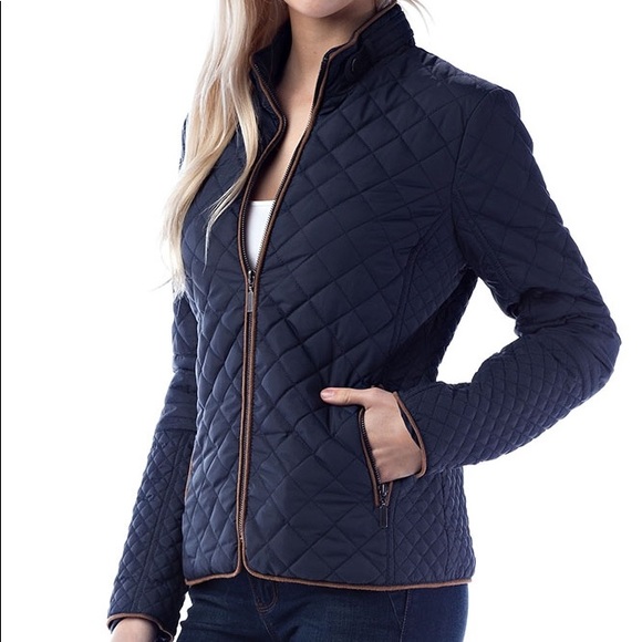 SALE!! LAST ONE! Navy Quilted Jacket - Picture 3 of 5
