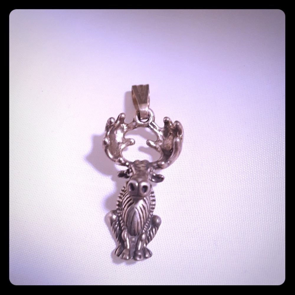 Sterling silver moose charm free with any purchase