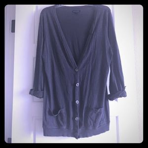 American Eagle Slate Grandpa Cardigan