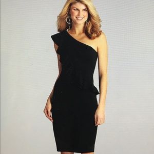 NWOT Antonio Melani One Shoulder Ruffled Dress