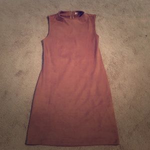 Suede fitted dress