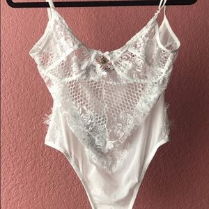 White Lacey Lingerie Bodysuit