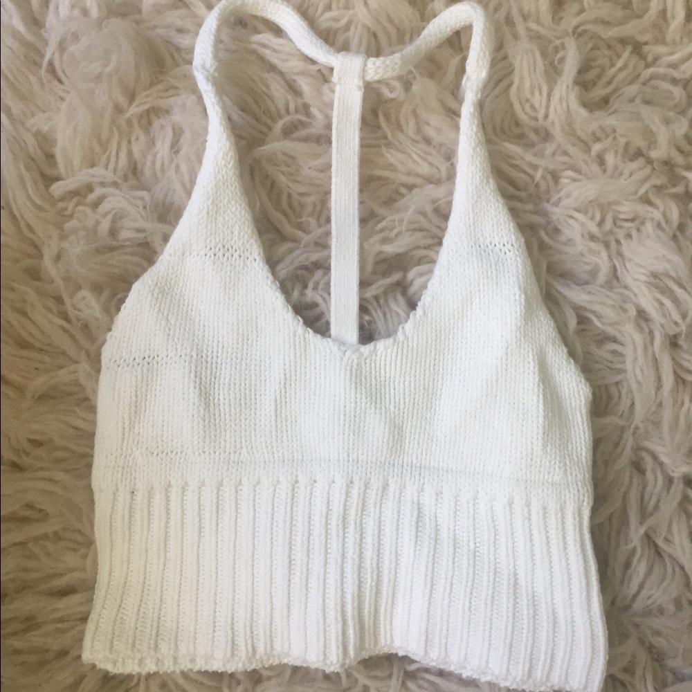 Urban Outfitters knit racer back crop top