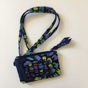 Vera Bradley ID Case & Lanyard in Indigo Pop