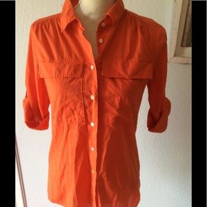 J.Crew orange button down blouse