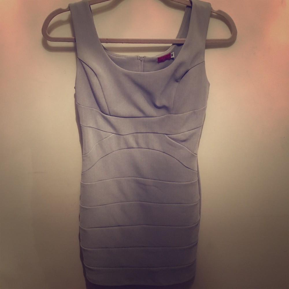 Grey bandage dress.