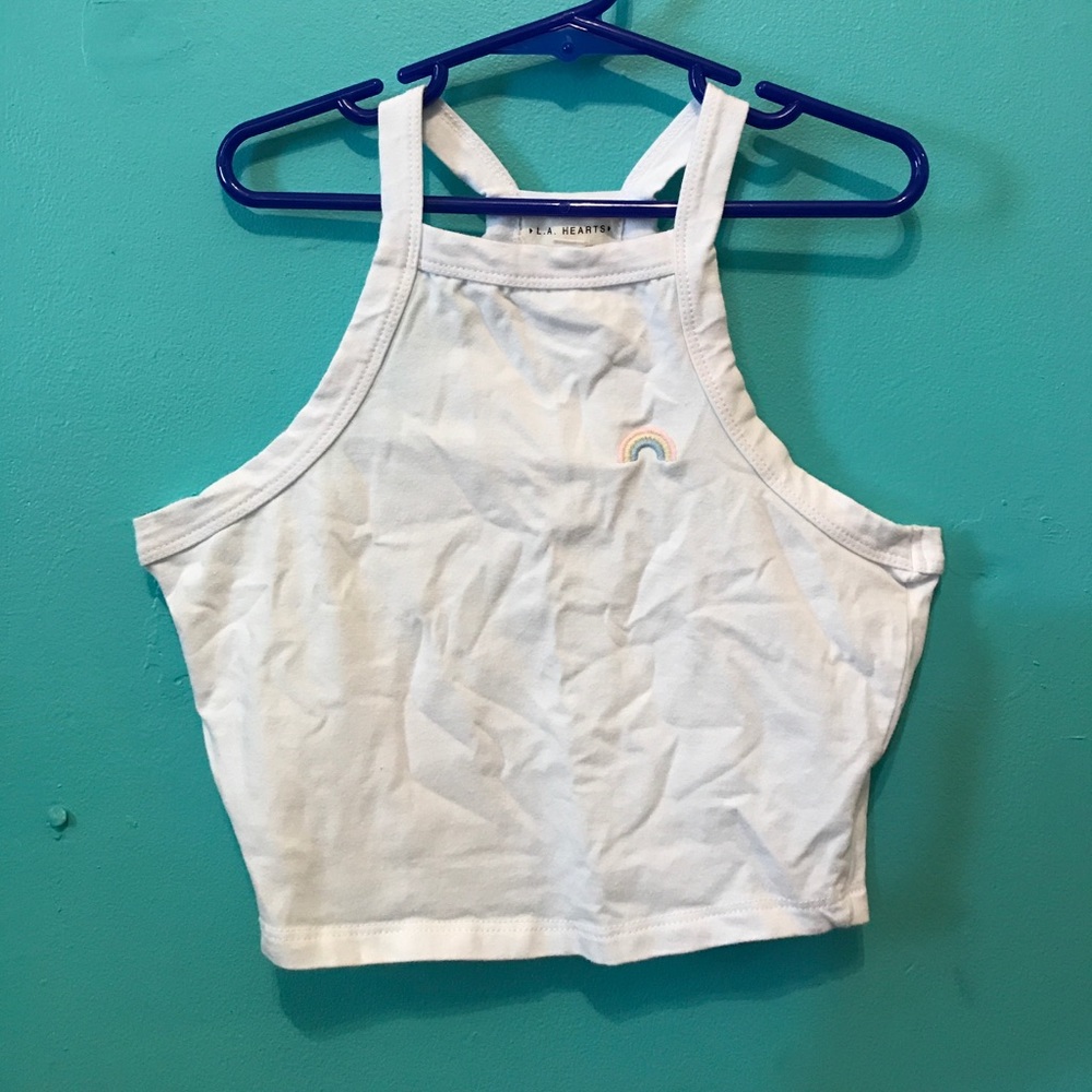 LA Hearts Rainbow Top