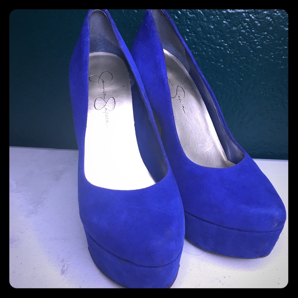 Jessica Simpson Blue Heels