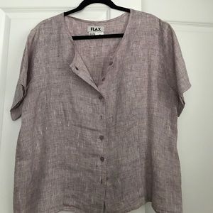 FLAX lavender short sleeve top