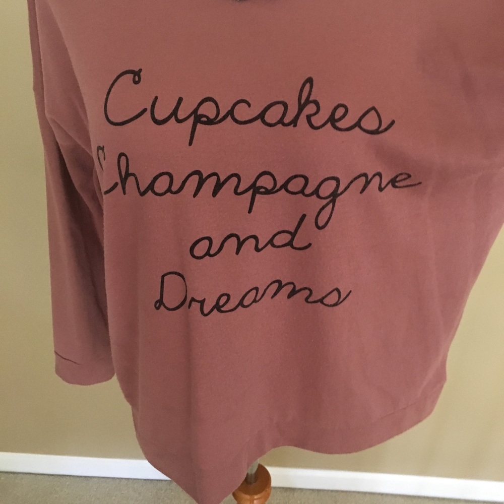 Charlotte Russe cupcakes champagne sweatshirt - Picture 3 of 3