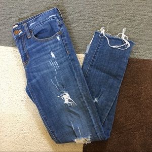 J. Crew Distressed-Ripped Jeans