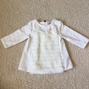 TAHARI BABY FAUX FUR TUNIC 3-6 MONTHS
