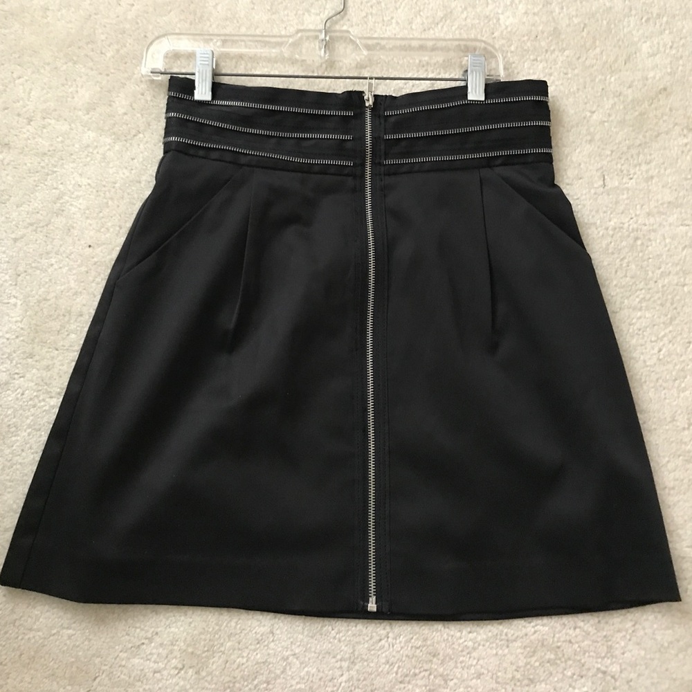 Aqua Zip Black Skirt size 8