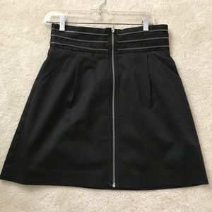 Aqua Zip Black Skirt size 8