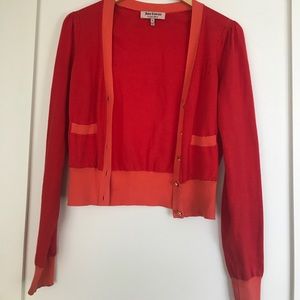 Juicy couture color block button up sweater