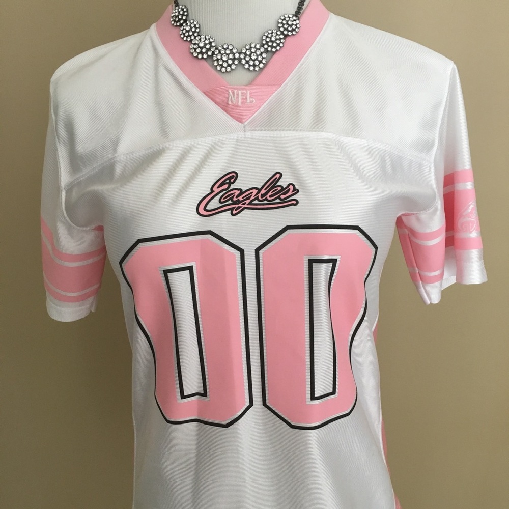 Eagles pink football jersey EUC juniors size 10-12